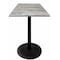 Holland Bar Stool Co 36" Tall In/Outdoor All-Season Table, 36" x 36" Square Greystone Top OD214-2236BWOD36SQGryStn - alternate 1